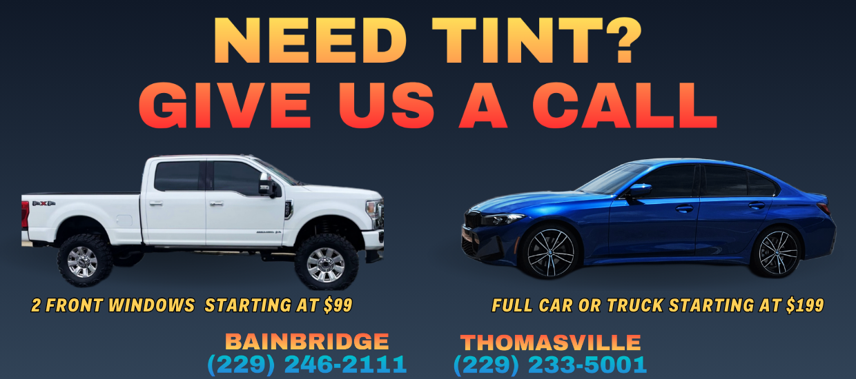 WINDOW TINT ADVERTISEMENT BANNER