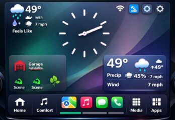 Apple car play showing on a screen